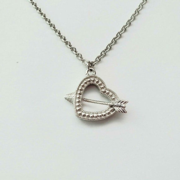 Judith Ripka Jewelry - Judith Ripka Sterling Silver Heart & Arrow Necklace
